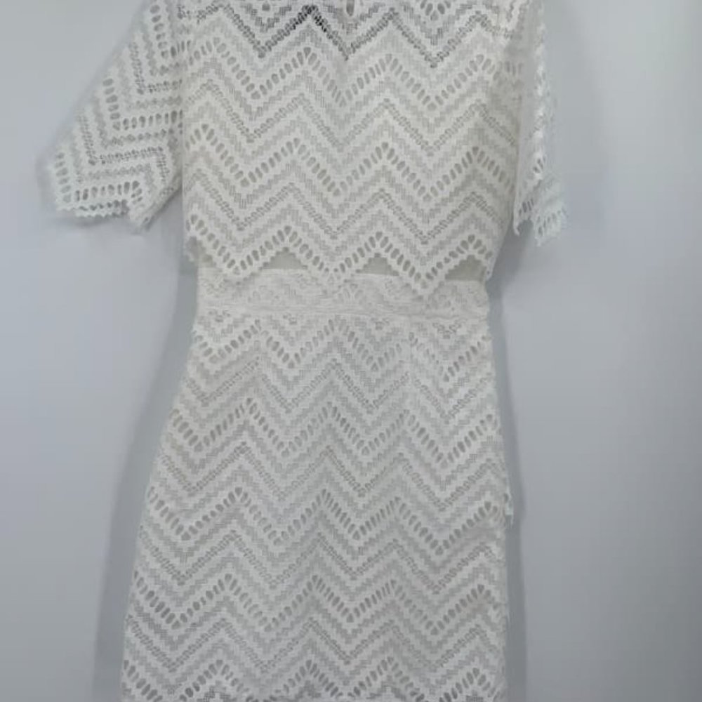 Maje White Lace Mini Dress - Picture 7 of 9